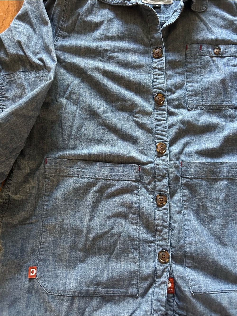 Dovetail Workwear Blue Denim Button-Up Jacket shirt - Picture 5 of 5